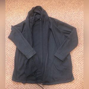 Maurice’s size small black shawl long sleeve jacket with open front and ties